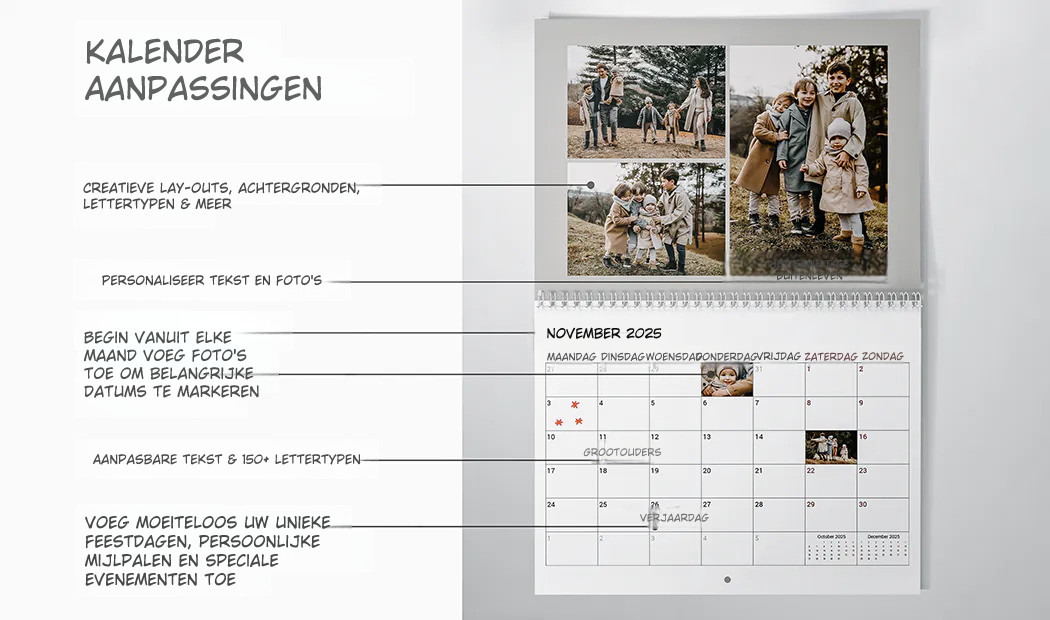 Gepersonaliseerde Dubbele Kalender